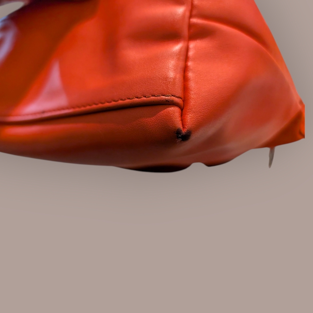 longchamp XS Le Pliage (Cuir/Leather) In Coral - Picture 10 of 16